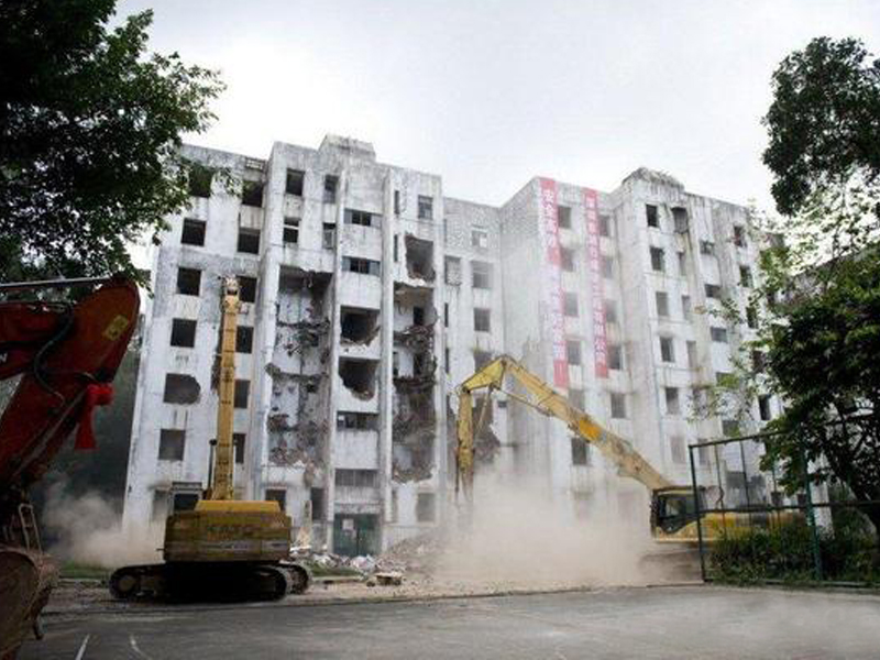 使用海沙的建筑物，墻體受損嚴(yán)重